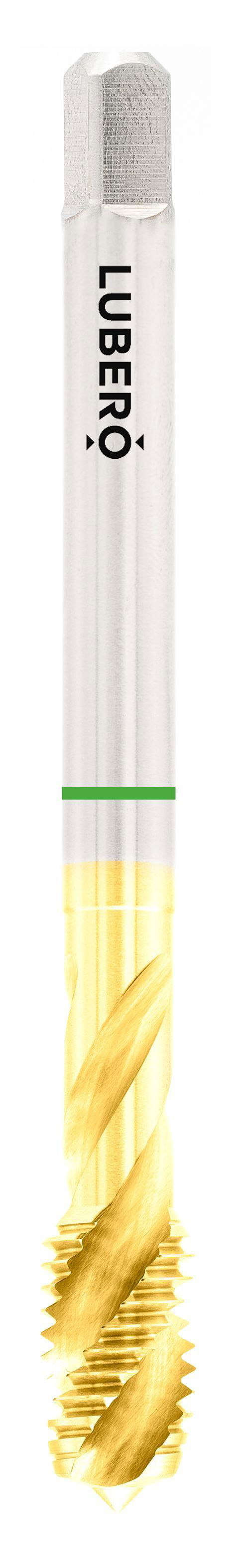 F6391 LUBERO Maschinengewindebohrer M 22x2,5 RH ISO2/6H HSSE-G TIN Form C 35° RSP DIN 376 Typ UNI-TIN Grünring für SALO
