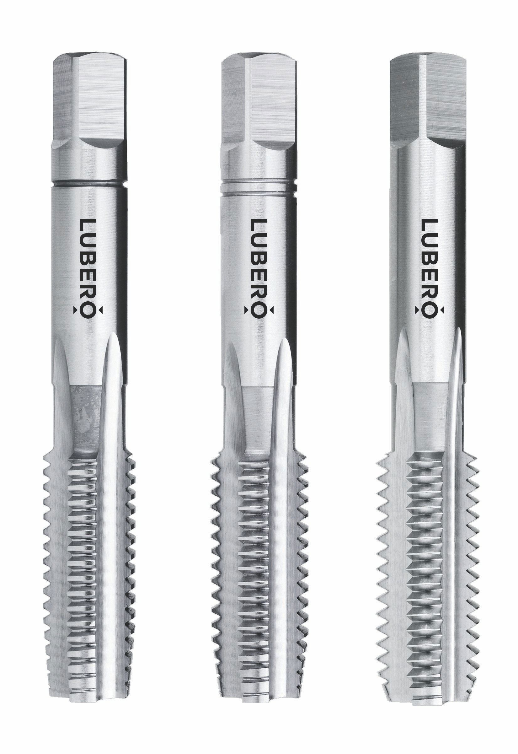 3005 LUBERO Handgewindebohrer 3-tlg. Satz UNC 1"x8 RH 2B HSS-G DIN 2184-2 Typ UNI
