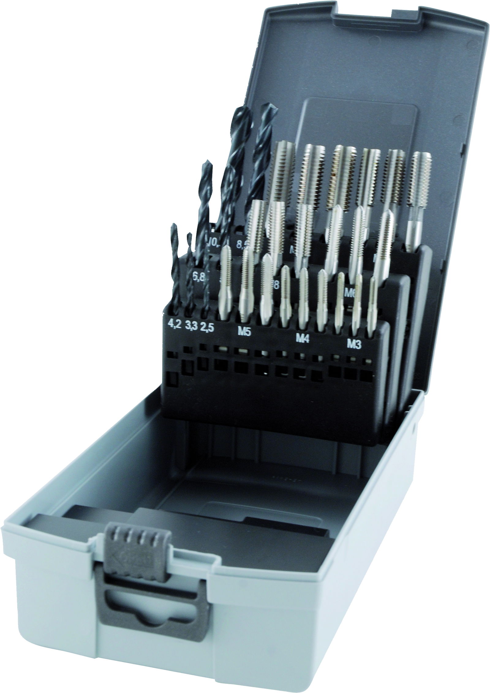 Kit | Hand Tap Sets M 3 - M 12 RH ISO2/6H HSSE-G |core hole drills | Type VA Kit | Hand Tap Sets M 3 - M 12 RH ISO2/6H HSSE-G |core hole drills | Type VA