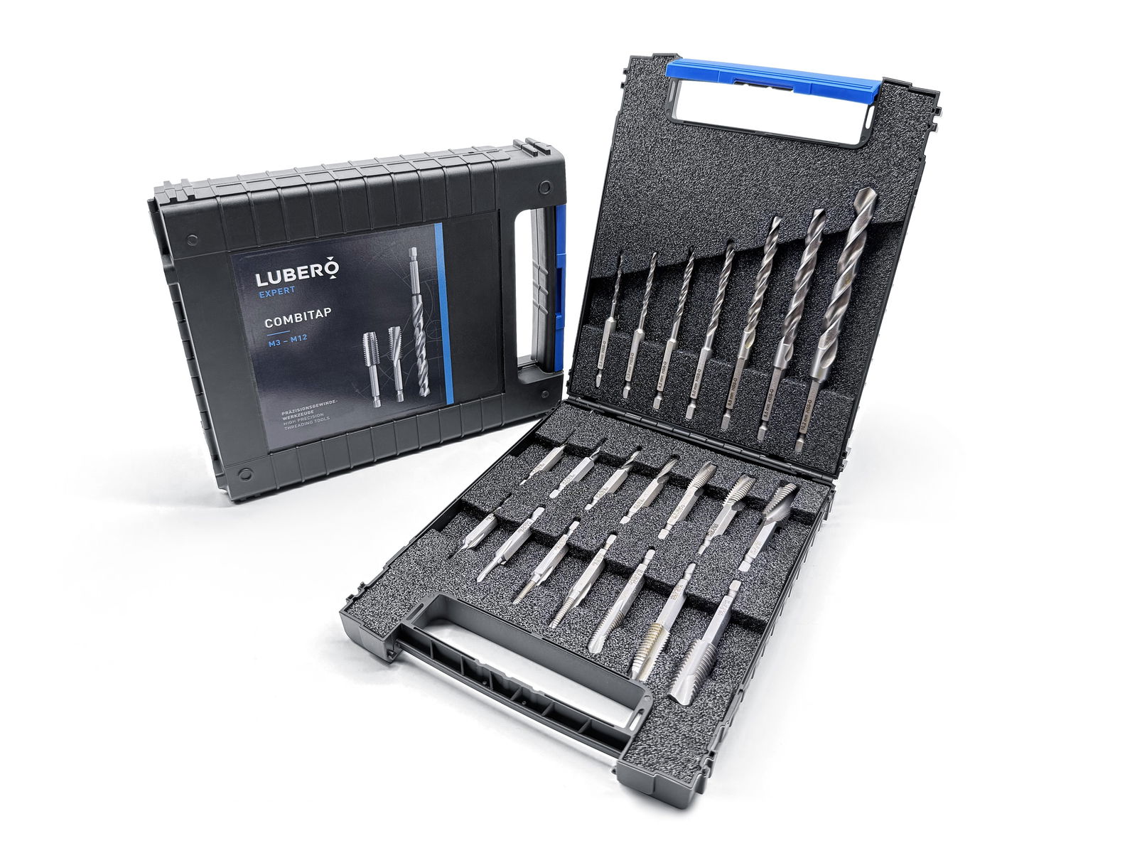 Lubero ProTap Bit-Set M3-M12 Für Durchgangs- & Sacklöcher inkl. Spiralbohrer – Bild 2