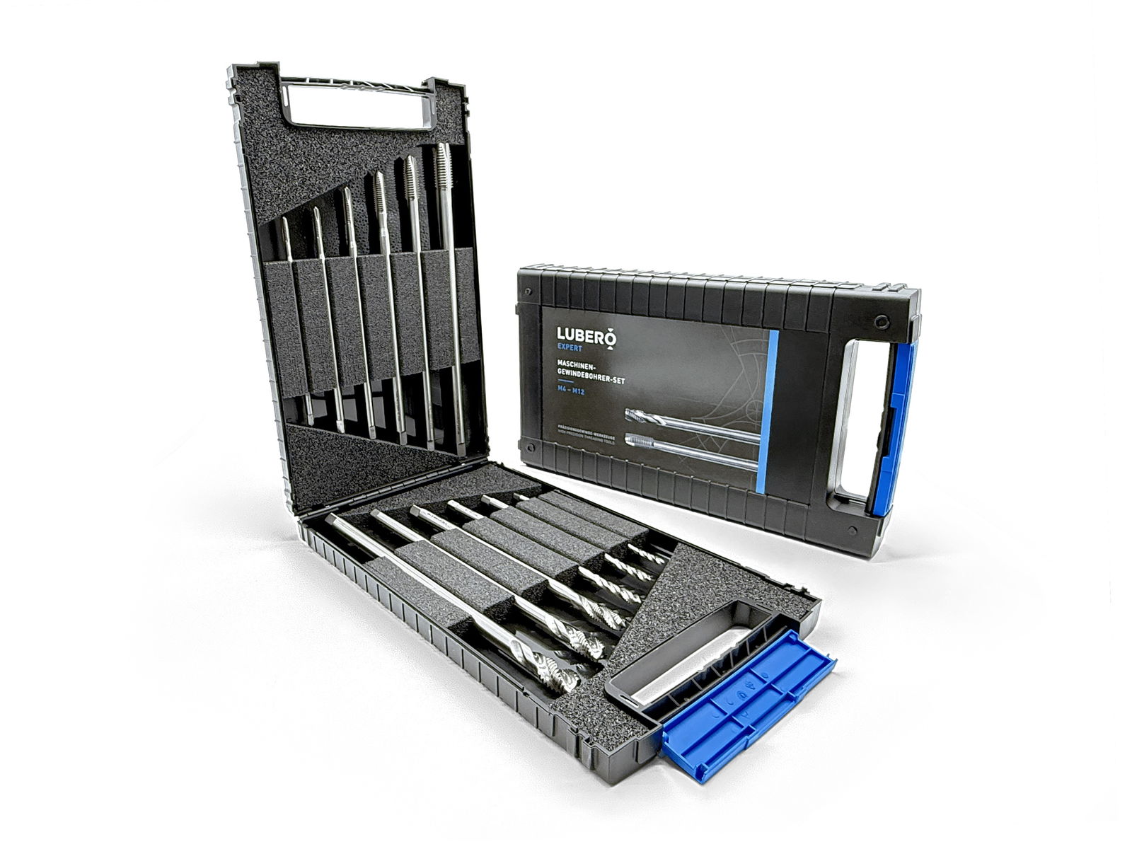 KMG412L LUBERO Maschinengewindebohrer-Sortiment M 4 - M 12 RH ISO2/6H HSSE-G Form B / RSP 35° doppelte Gesamtlänge