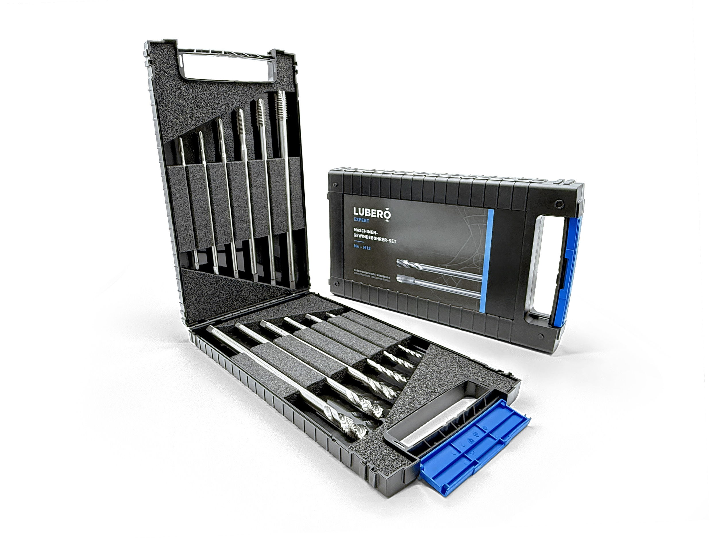 KMG412L LUBERO Maschinengewindebohrer-Sortiment M 4 - M 12 RH ISO2/6H HSSE-G Form B / RSP 35° doppelte Gesamtlänge