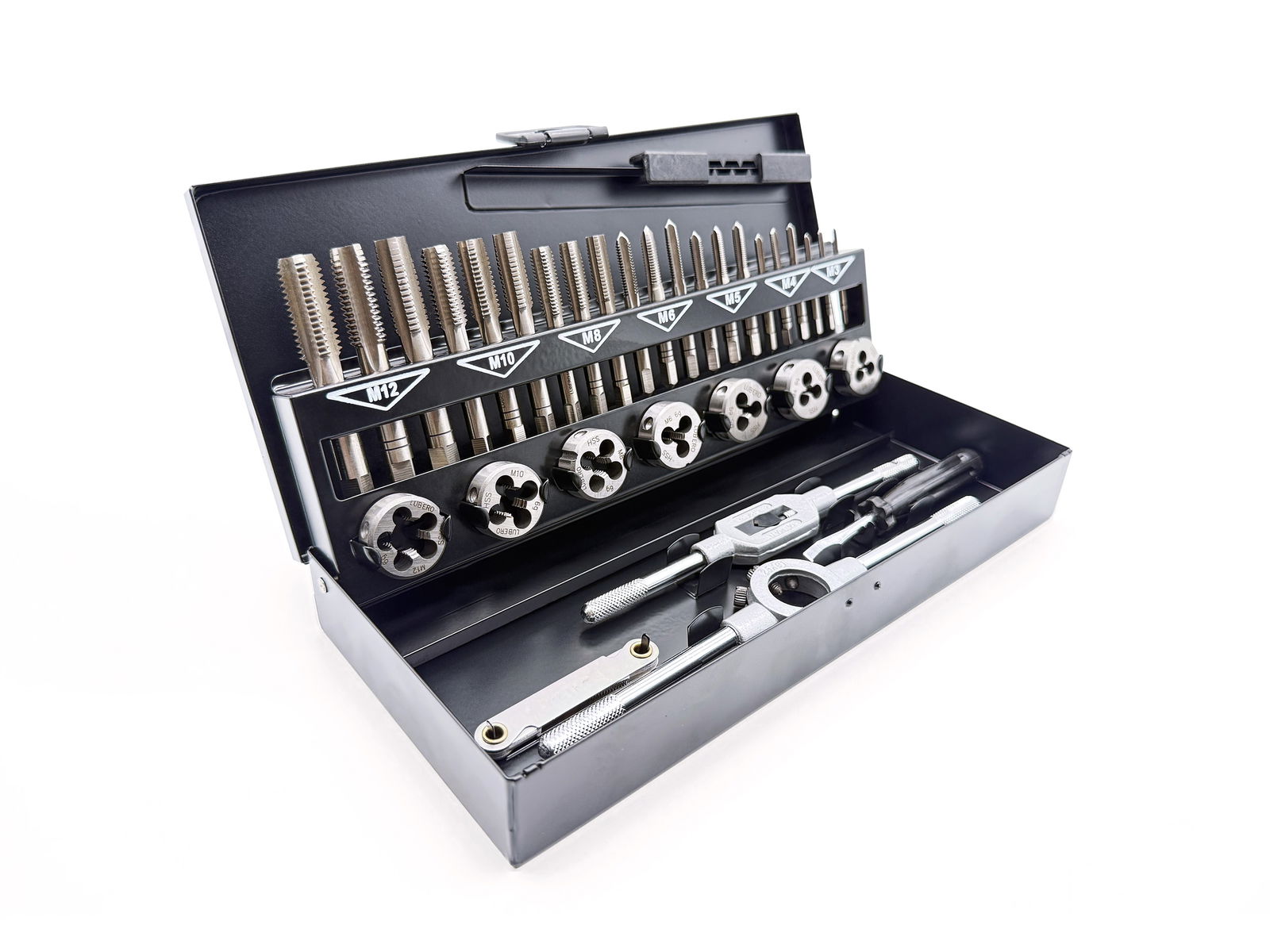 Threading Tools Kit M 3 - M 12 RH HSS in steel box Threading Tools Kit M 3 - M 12 RH HSS in steel box – Bild 1