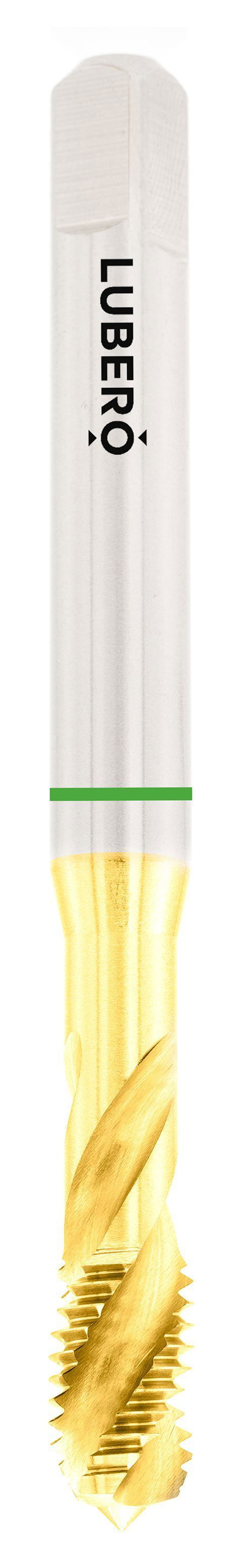Machine Tap M 8x1,25 RH ISO2/6H HSSE-G TIN Form C 35° RSP DIN 371 Type UNI-TIN Green Ring Machine Tap M 8x1,25 RH ISO2/6H HSSE-G TIN Form C 35° RSP DIN 371 Type UNI-TIN Green Ring