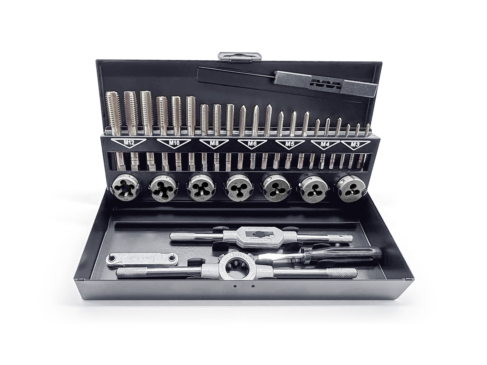 Threading Tools Kit M 3 - M 12 RH HSS in steel box – Bild 2